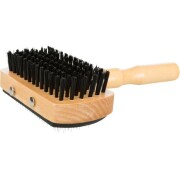 Brosse de Toilettage Double Face Bois