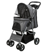 Poussette pour chien à 4 roues