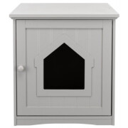 Meuble pour bac de toilette pour chat gris