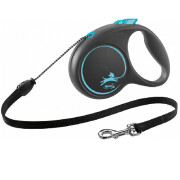 Laisse enrouleur cordon Flexi Black DESIGN BLEU