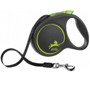 Laisse enrouleur sangle Flexi Black DESIGN VERT