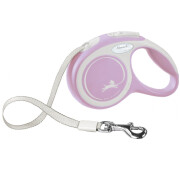Laisse Sangle rétractable pour chien COMFORT Rose