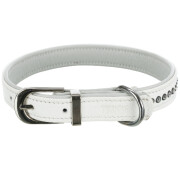Collier Luxe Active Comfort strass pour chien : BLANC