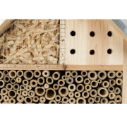 Hôtel à insectes en Bois Naturel et Métal Galvanisé