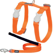 Harnais anti fugue chat laisse Basic Orange