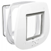 Chatière 4 positions pour porte simple vitrage BLANCHE