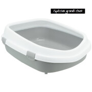 Grande litière pour 2 chats XXL ou  Maine Coon GRIS