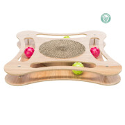 Jouet Etoile Griffoir carton avec balle Cadre Bois et Cataire