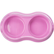 Gamelle double pour chat en plastique