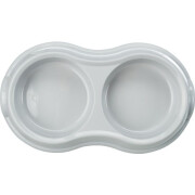 Gamelle double pour chat en plastique