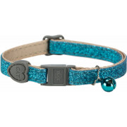 Collier anti- étranglement pour chat bleu pailleté
