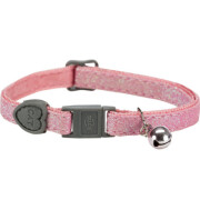 Collier anti- étranglement pour chat rose pailleté