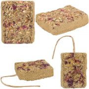 Pierre à ronger aux fleurs pour Rongeur et Lapin