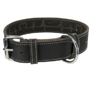 Collier Heartbeat en Cuir gras NOIR