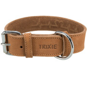 Collier large Heartbeat en Cuir gras MARRON pour chien