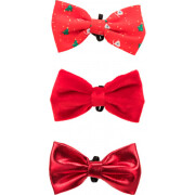 Noeud papillon chien noël rouge