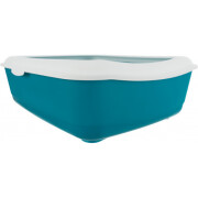 Bac à litière Classic pétrole et blanc 