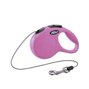Longe rétractable chat 3 mètres Rose