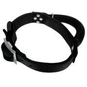 Collier avec poignée, large Gros Chien NOIR