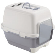Maison de toilette pour chat, tiroir Clever Gris 