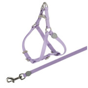 Harnais et laisse baudrier One Touch MAUVE