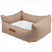 Panier chien beige : déhoussable, lavable Farello