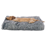 Coussin épais déhoussable & lavable pour chien Yelina, peluche