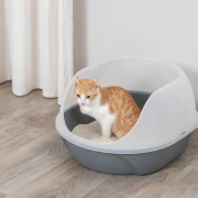 Bac de toilette pour chat, anti projection, très haut rebord, Simao