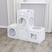 Meuble pour chat, maison carton, tunnel