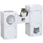 Meuble pour chat, maison carton, tunnel