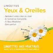 Lingettes Nettoyantes Yeux & Oreilles pour chien et chat