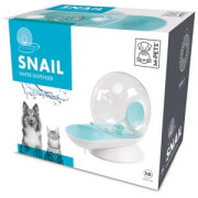 Fontaine à eau chat sans électricité, sans fil Snail BLEU