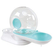 Fontaine a eau chat, sans fil, sans électricité, croquettes Snail BLEU