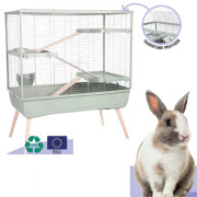 Cage Lapin sur pied : XL, Intérieur, 100 cm, 3 étages