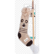 Jouet canne à pêche chaussettes pour chat