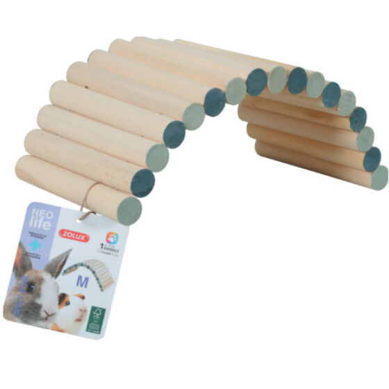Pont en bois pour lapin M