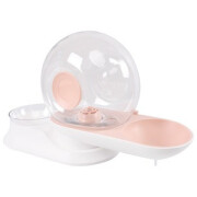 Fontaine a eau chat, sans fil, sans électricité, croquettes Snail ROSE