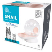 Fontaine à eau chat sans électricité, sans fil Snail ROSE