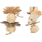 Jouet naturel en bambou pour oiseaux