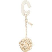 Jouet balle en rotin pour oiseaux