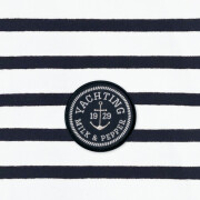 T-shirt pour Teckel Marinière bleu marine