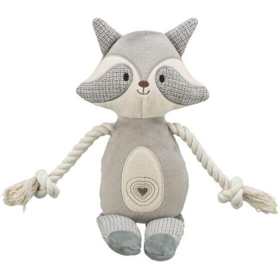 Doudou peluche pour chien raton laveur