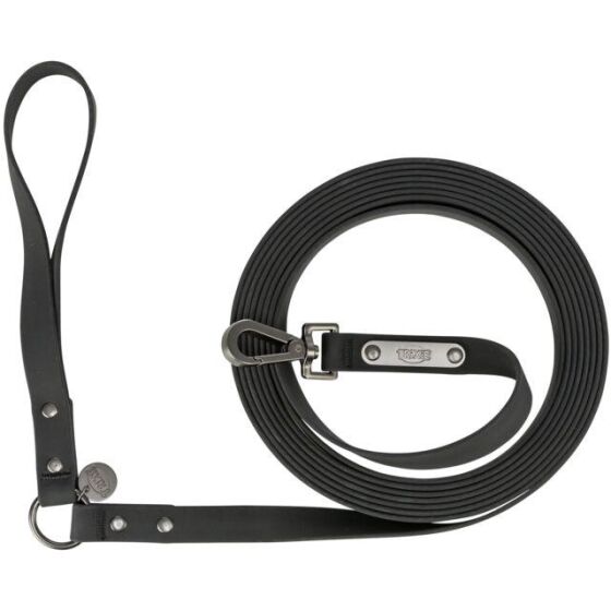 Longe pour chien en PVC noir