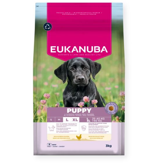 Croquettes puppy grand chien Eukanuba au poulet frais