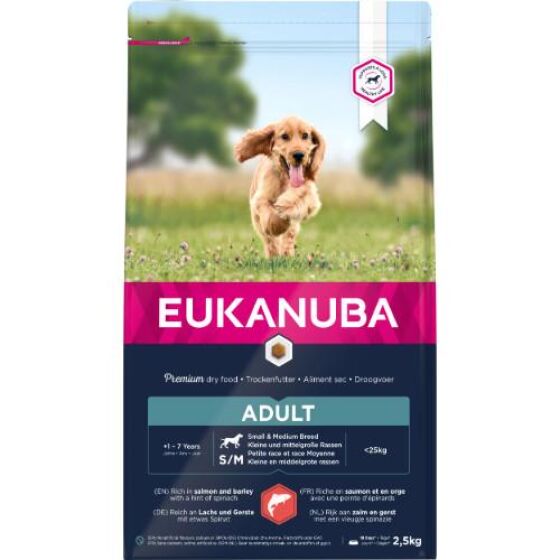 Croquettes Eukanuba adult petit et moyen chien saumon