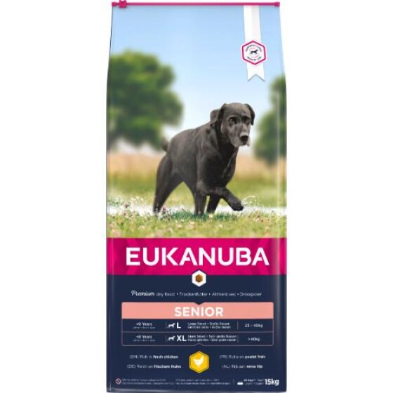 EUKANUBA croquettes grand chien senior au poulet frais