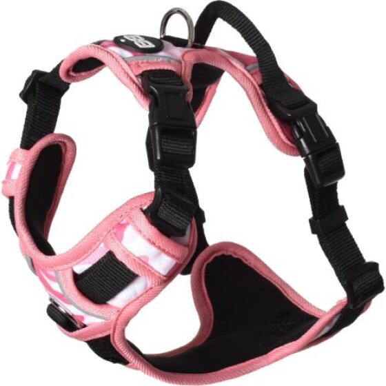 Harnais Anti-traction Rando Walk camouflage rose pour chien