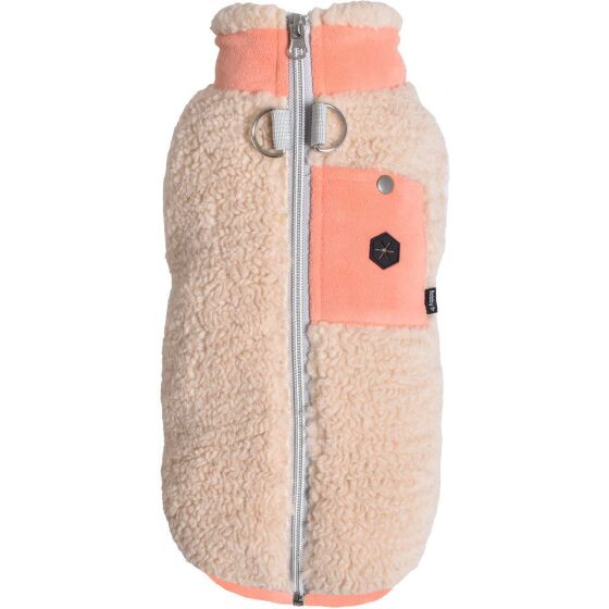 Pull pour chien avec harnais intégré Alpaga Corail