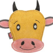 Jouet pour chien tête de vache en cuir véritable