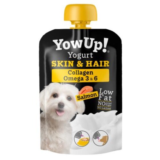 Yaourt Peau et Pelage au saumon pour chien